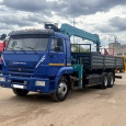 Бортовой КАМАЗ 65117 (438206) с крано-манипуляторной установкой HLC-8016