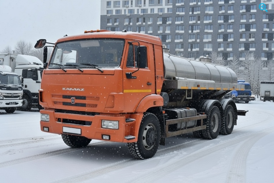 Цистерна для перевозки пищевых продуктов на шасси Камаз 65115 