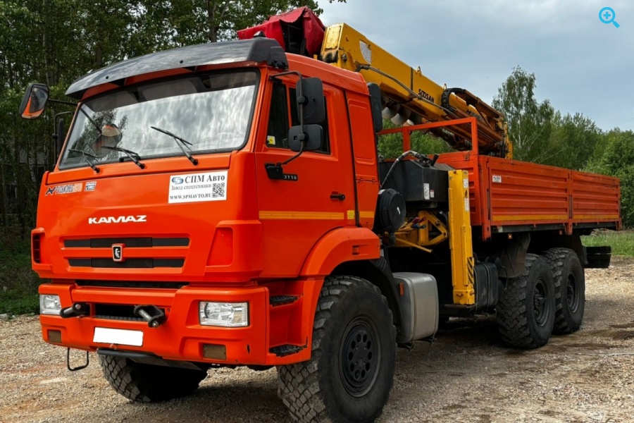 Полноприводный КАМАЗ-43118 с бурильно-крановой установкой Soosan SCS 866