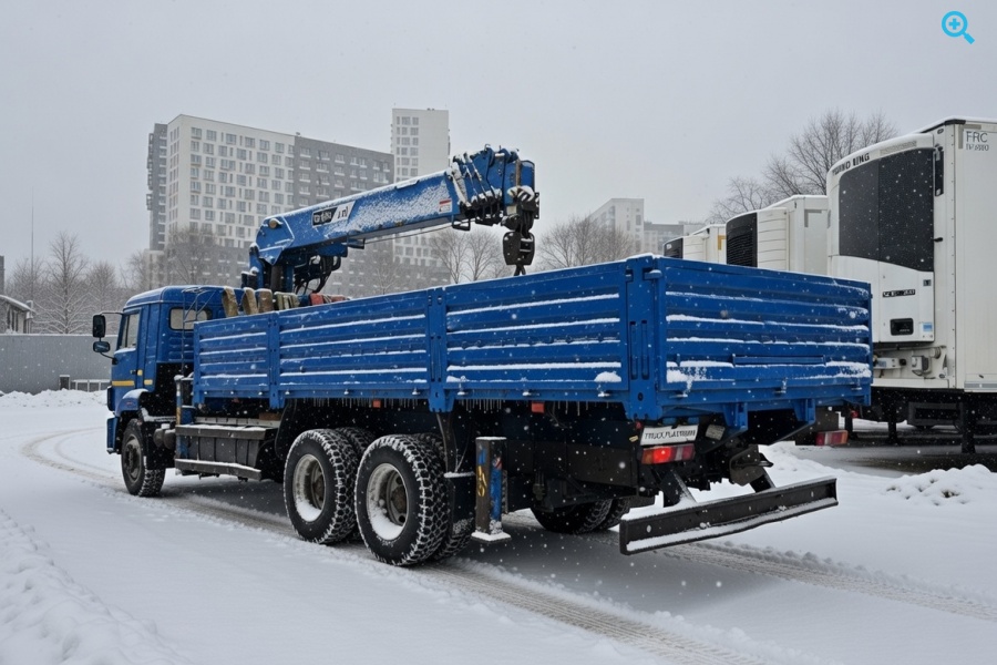 Бортовой грузовик КАМАЗ 65117 с КМУ DongYang