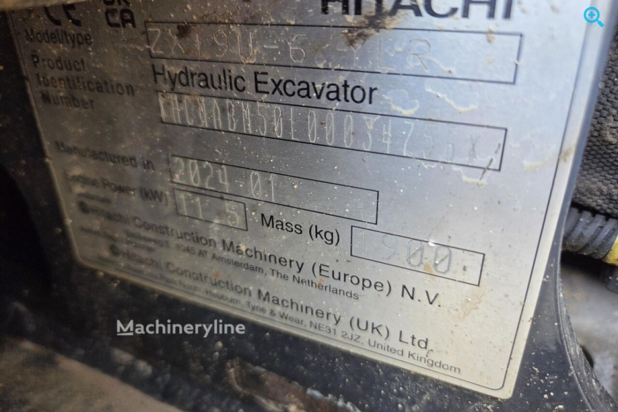 Мини-экскаватор Hitachi ZX19U-6