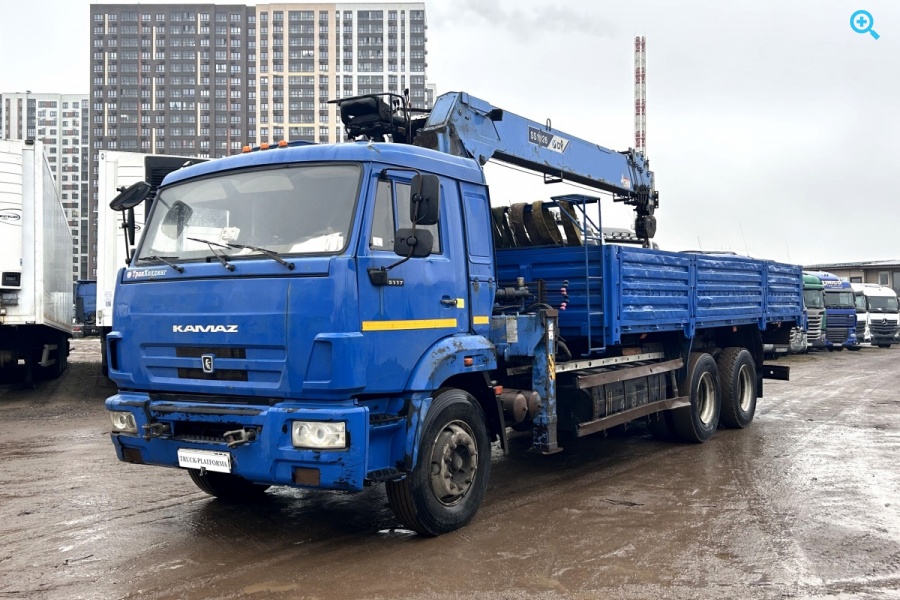 Бортовой грузовик КАМАЗ 65117 с КМУ DongYang