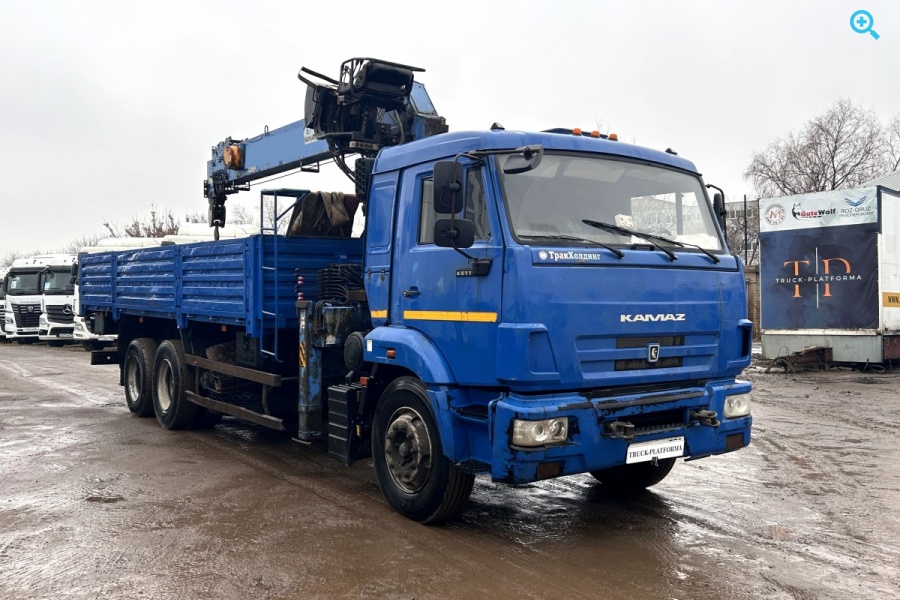 Бортовой грузовик КАМАЗ 65117 с КМУ DongYang