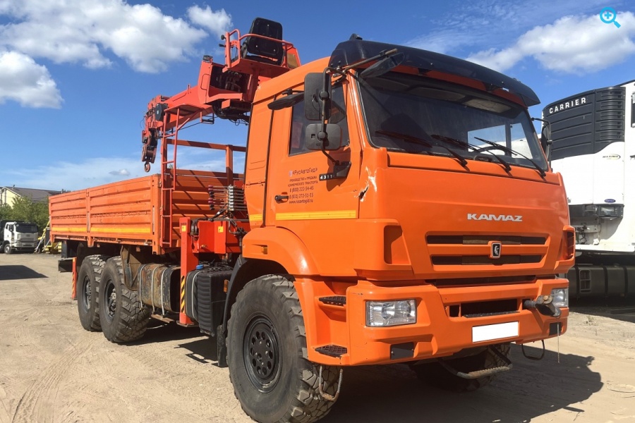 Бортовой полноприводный КАМАЗ-43118 с кран манипуляторной установкой  Kanglim KS 1256 G-2 