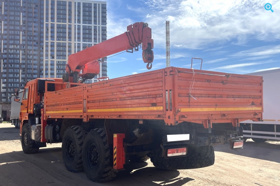 Бортовой полноприводный КАМАЗ-43118 с кран манипуляторной установкой  Kanglim KS 1256 G-2 