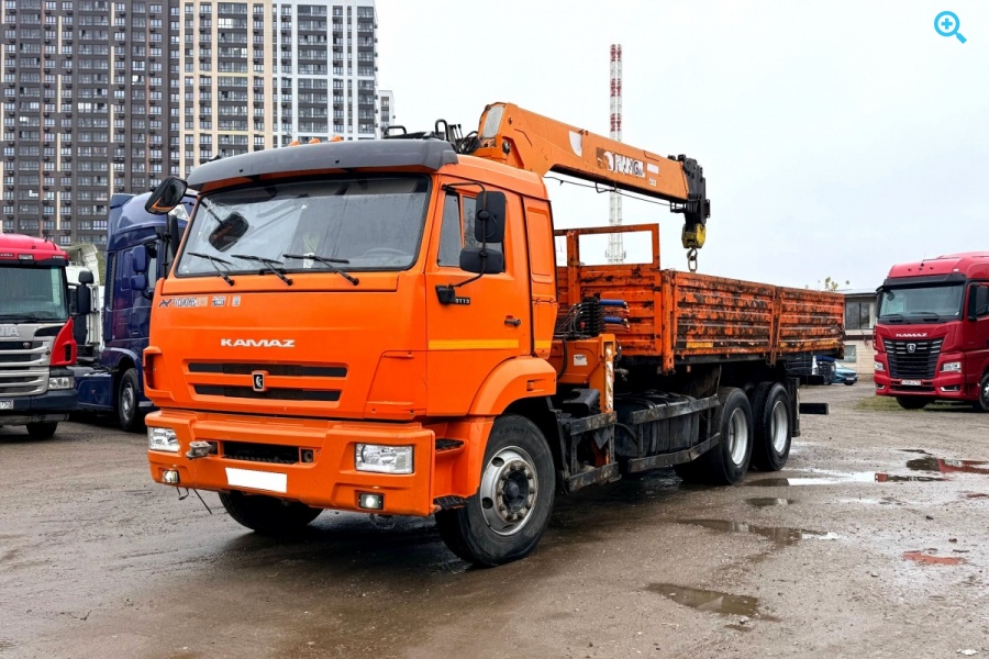 КАМАЗ 65115 с крано-манипуляторной установкой Hangil HGC756 