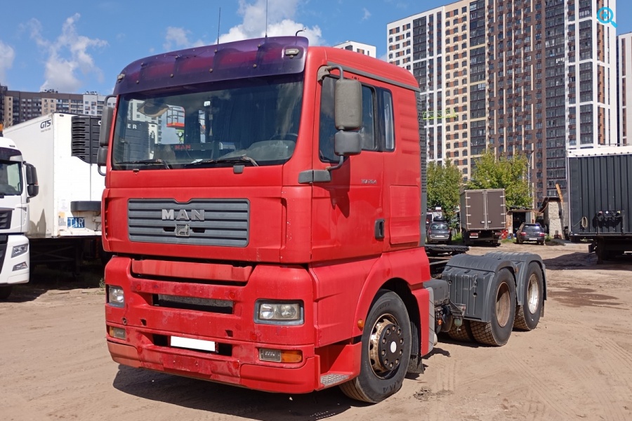 Сцепка седельный тягач Man TGA 26.413 и Полуприцеп зерновоз KRONE SDP27