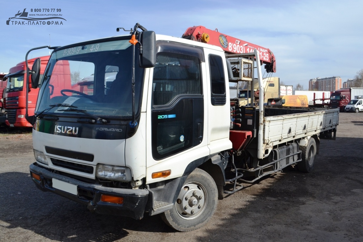 Купить спецтехнику Манипулятор, Isuzu Isuzu Forward Б/У в Москве: 2003 год,  цена 1200000 в России | Продажа и выкуп техники с пробегом - ТРАК-ПЛАТФОРМА