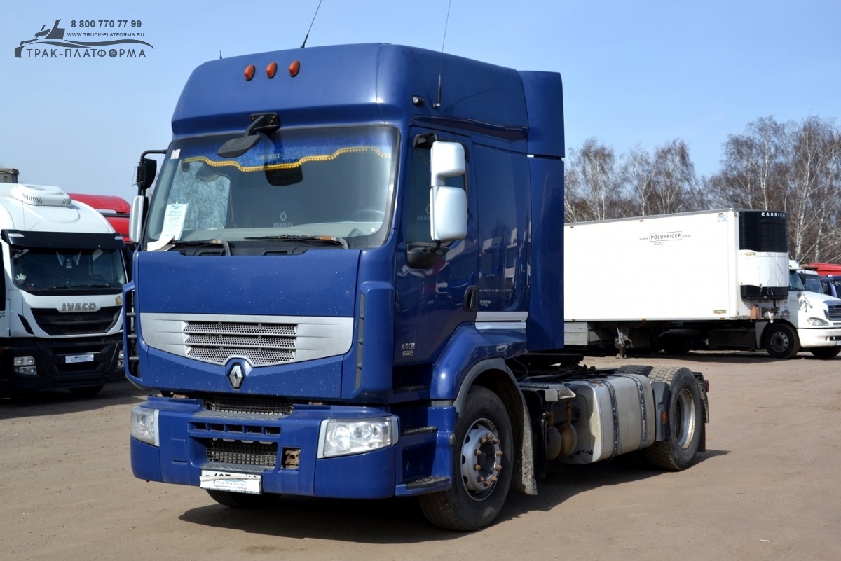 Купить седельный тягач Renault Premium 450 DXI 4х2 Б/У в Москве: 2009 год,  цена 1390000 руб. в России | Продажа и выкуп техники с пробегом -  ТРАК-ПЛАТФОРМА